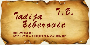 Tadija Biberović vizit kartica